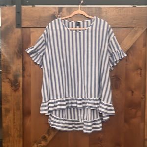 SHEIN Curve High Low Blouse